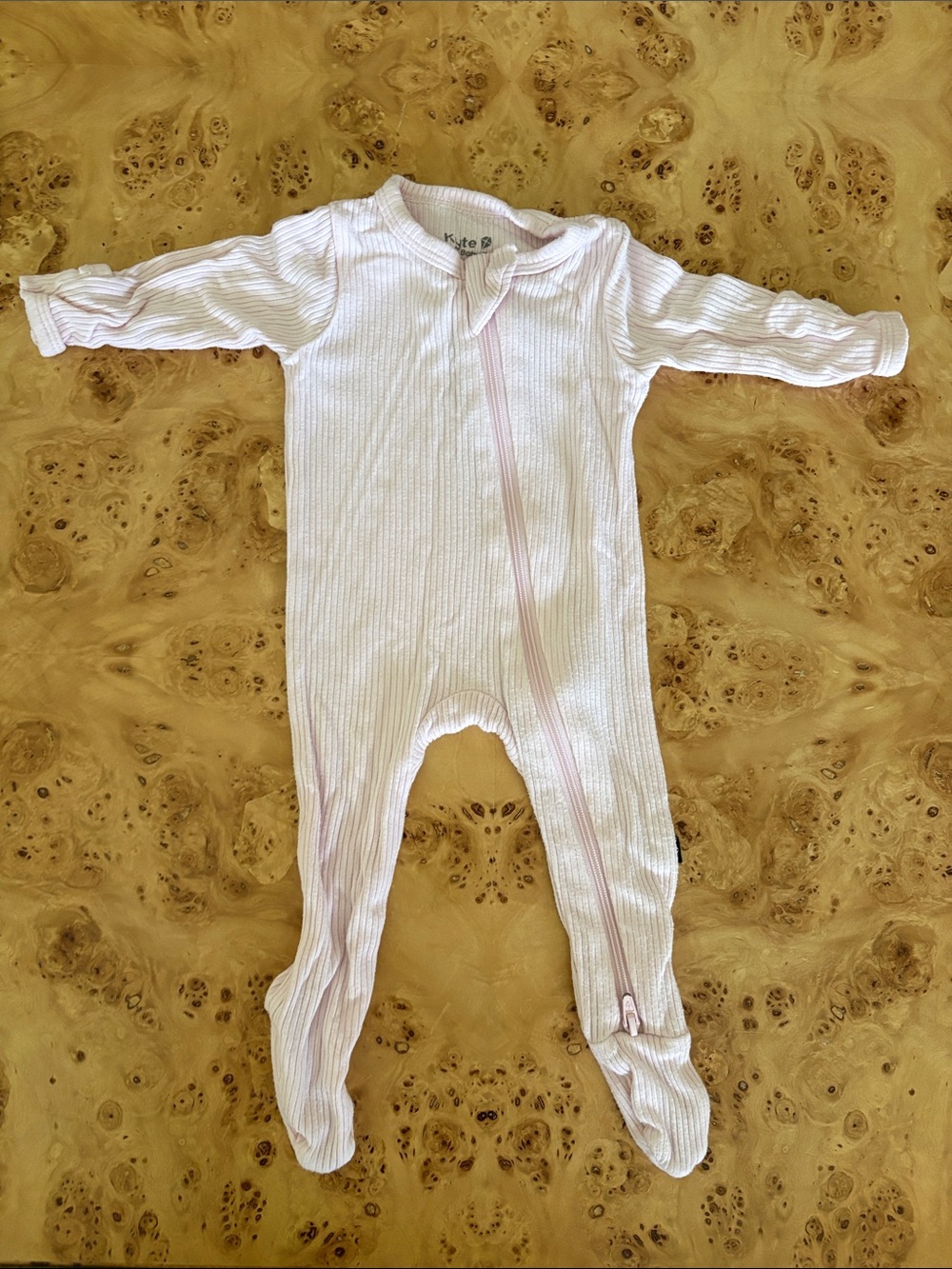 Kyte Baby Ribbed Pink Footie, NB